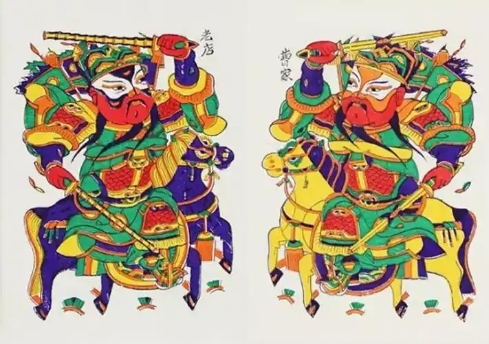 形象地描摹出中国古代武将的威严气度,在中国各地的一众门神形象中