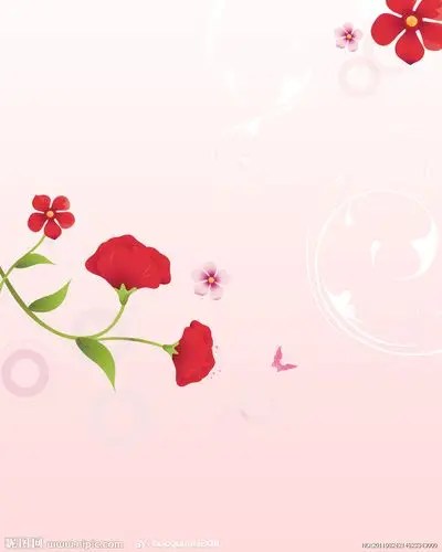 红花设计图__移门图案_底纹边框_设计图库_昵图网nipic.com