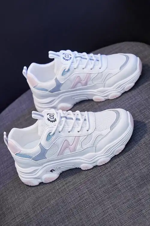 ins韩版老爹女鞋2021春季新款透气学生百搭运动鞋女跑步鞋