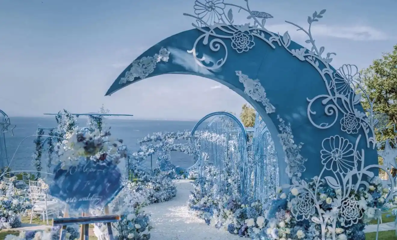 海边蓝色梦幻婚礼.