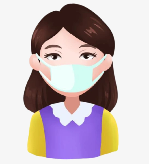 戴口罩的人 卡通人物