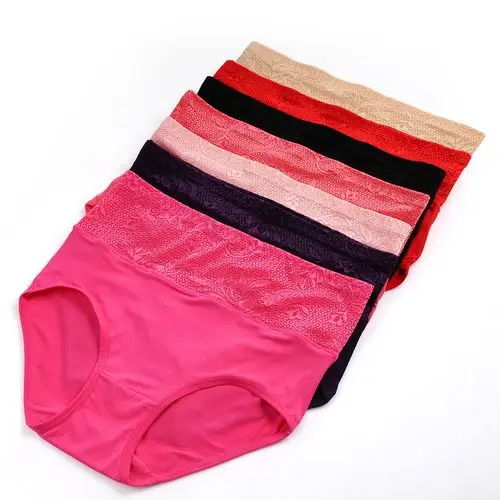 多色竹纤维高腰女士三角莫代尔内裤批发 淘宝爆款 q140图片_6