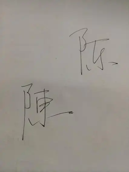 陈的艺术签名怎么写啊?