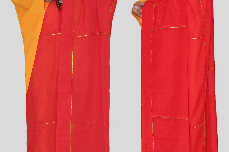 袈裟僧衣僧服金边法衣七忏衣红色男女五衣唐僧佛教祖衣出家人和尚的