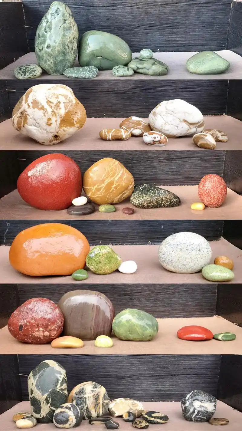 鱼缸造景漂亮石头长江彩石.精选优质天然鹅卵石,颜色丰富,给鱼