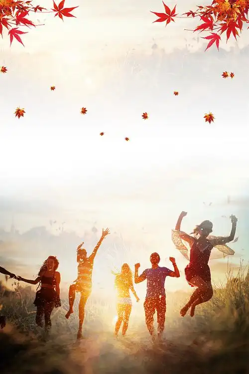 文艺人物剪影青春同学会海报背景素材psdjpg再聚首同学会聚会背景素