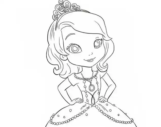 苏菲亚公主简笔画怎么画步骤教程