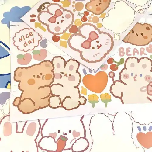 可可爱爱的小熊卡通贴纸
