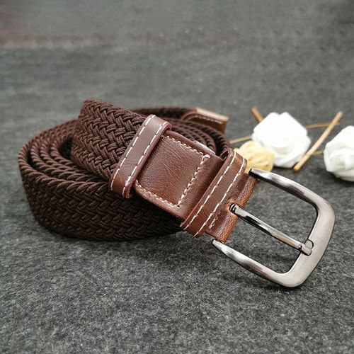 斐珺服饰配件新品编织外腰带男士大码胖男皮带加长款针扣胖力编织腰带