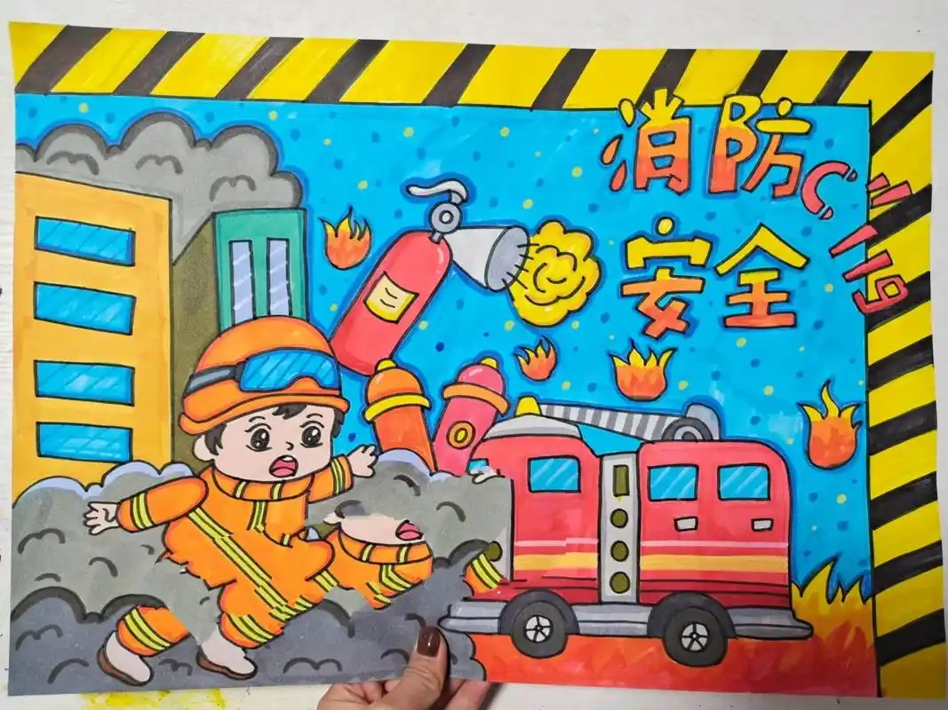 消防主题绘画/消防安全主题绘画