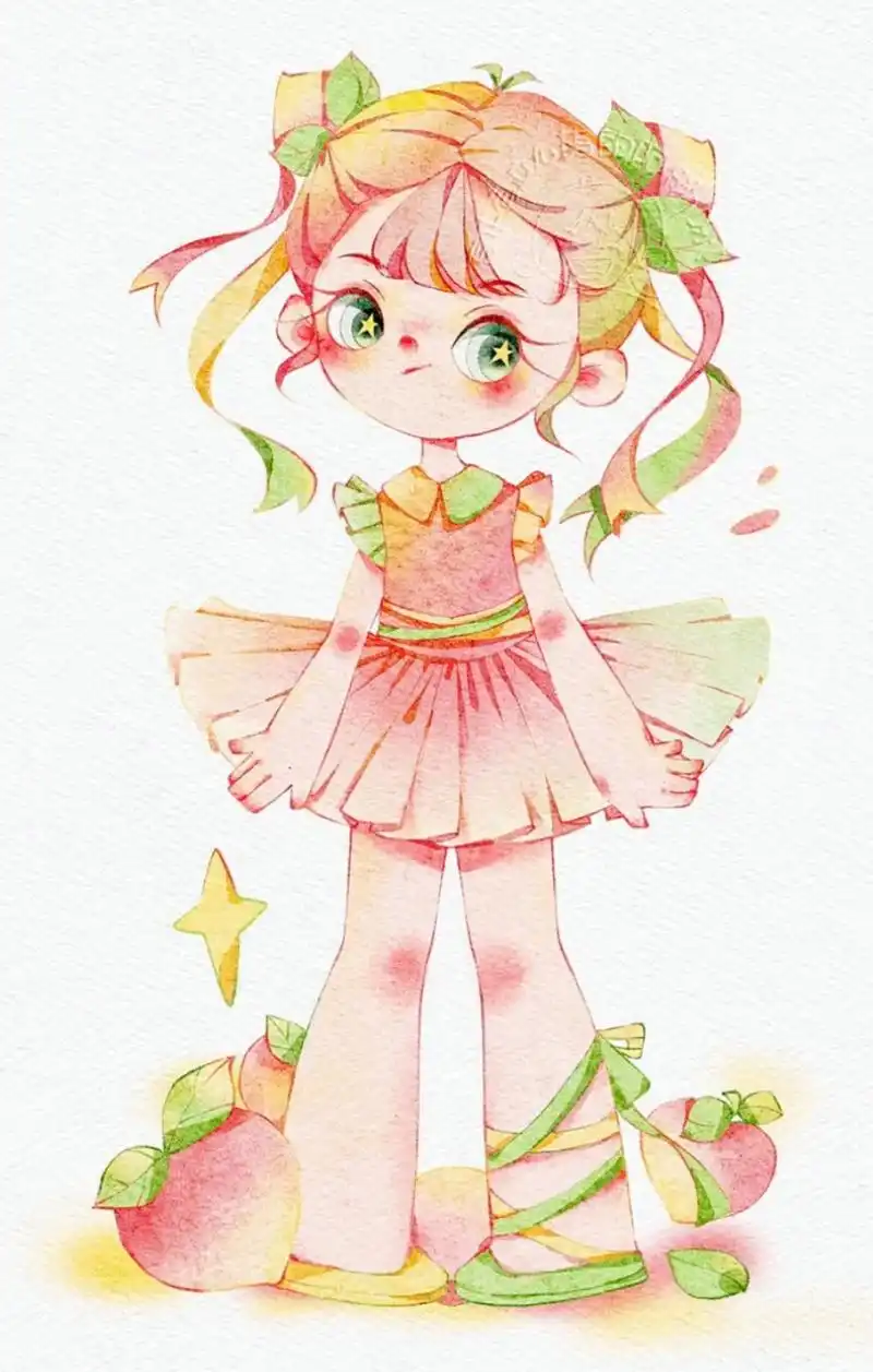 插画分享,水果拟人化图片,你喜欢哪个水果