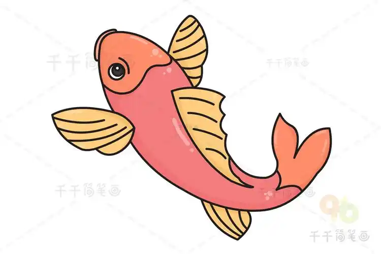 教你画鲤鱼简笔画