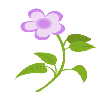 卡通简笔小花素材