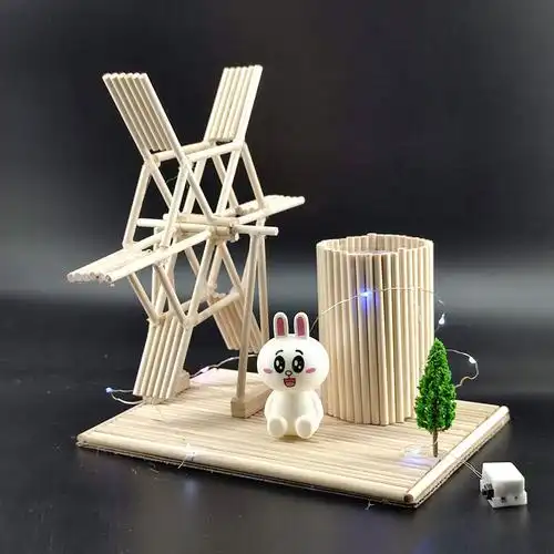 圆木木棒实木小木棍立体构成作业雪糕木条秋千模型制作工具