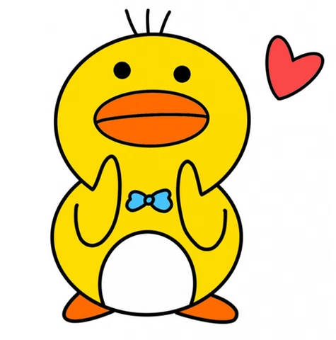 卡通彩色小鸭子简笔画图片大全可爱卡通小鸭子简笔画怎么画