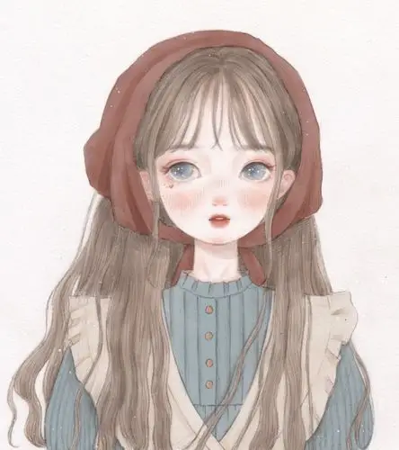 可爱俏皮少女插画画师:汐音手绘