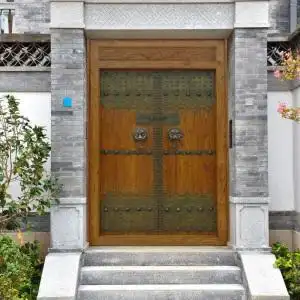 实木仿古大门中式庭院门榆木农村院子木门古宅进户大门别墅双开门