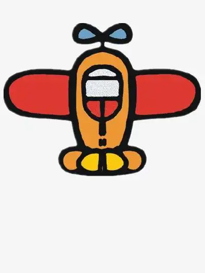 展开翅膀的小飞机【高清效果元素png素材】-90设计