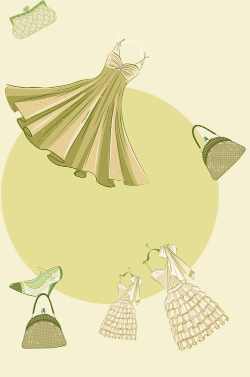 淘宝美衣清新手绘海报背景