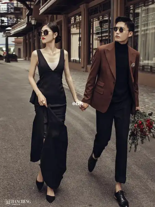 街拍电影感78又酷又个性的婚纱照