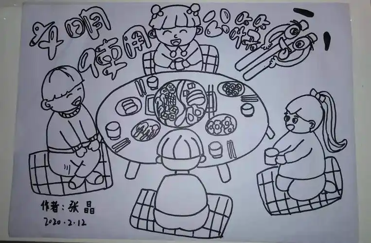 【银海区机关幼儿园】为爱夹菜,使用公筷 写美篇文明好家长文明餐桌行