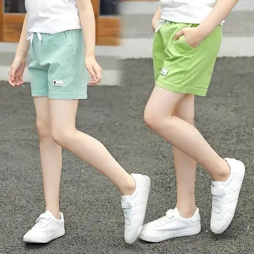 童装2018新款女童短裤夏季热裤儿童中大童韩版沙滩裤外穿薄款夏装