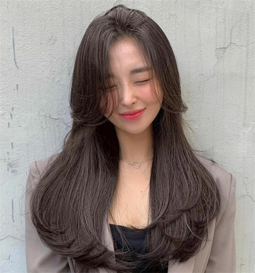 中长发内扣c卷 直卷发轻盈免打理_女生卷发 - 美发站