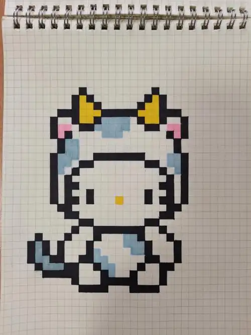像素画临摹19hellokitty