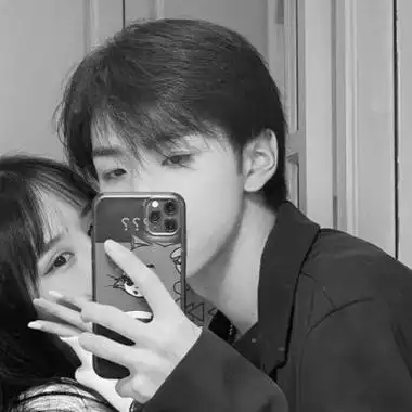 情头情侣双人头像两张黑白高清好看