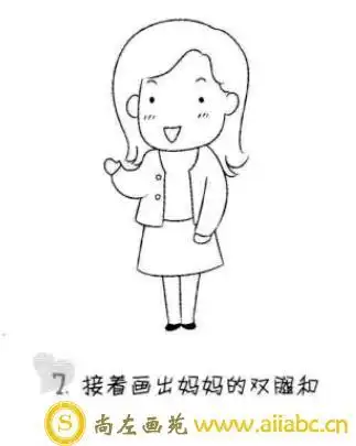 妈妈卡通简笔画集妈妈简笔画全身可爱又漂亮妈妈简笔画全身两分钟教会