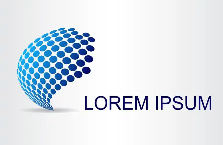 抽象矢量现代蓝色圆点元素球状标志设计