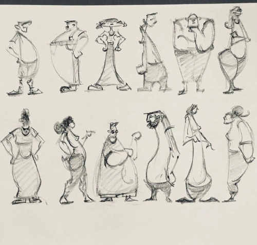 造型独特的漫画人物速写手绘角色设计参考67676767远伦教育