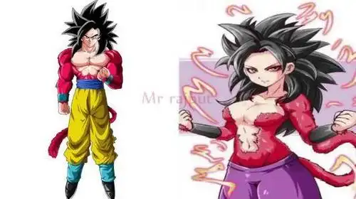 当龙珠中的猛男,强人都被女性化!超四悟空太暴露,大特成御姐