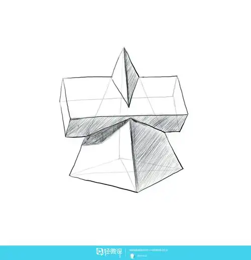 组合几何体素描速写美术绘画入门练习