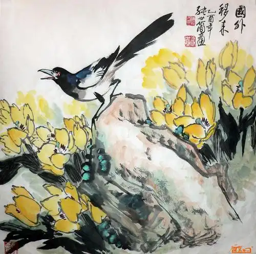 名家 张世简 写意花鸟画 - 作品5