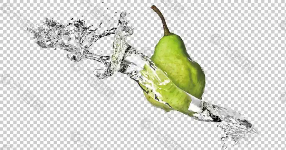梨子水溅图免抠png透明图层素材设计元素素材免费下载(图片编号:89193