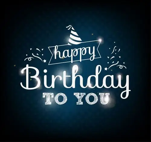 生日快乐手写艺术字图片 | 手绘素材 | 5idiy