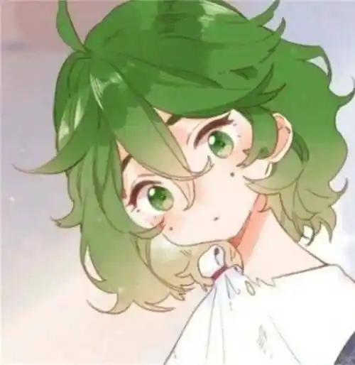 女生动漫头像清新绿色系