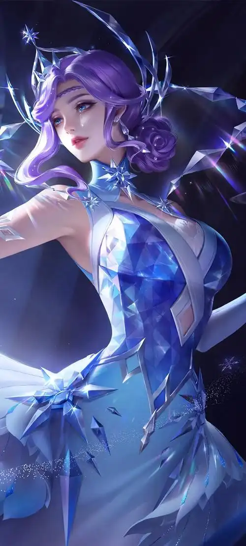 王者荣耀甄姬冰雪圆舞曲去内图片,游戏图片-可爱美图