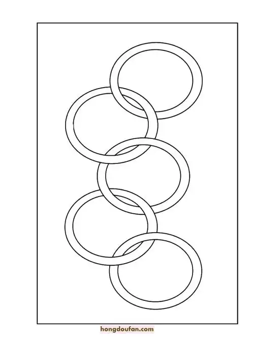 7张奥运五环卡通儿童简笔画