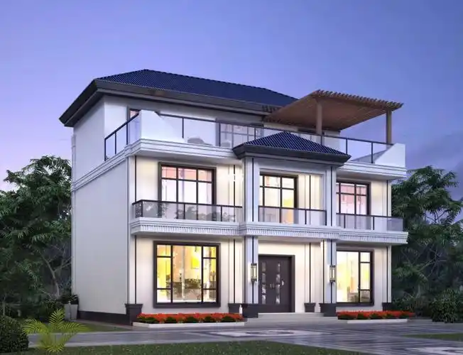 简约大气三层现代新中式自建别墅0505