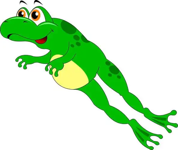 跳跃的青蛙,小青蛙是参与运行的种族.矢量插画