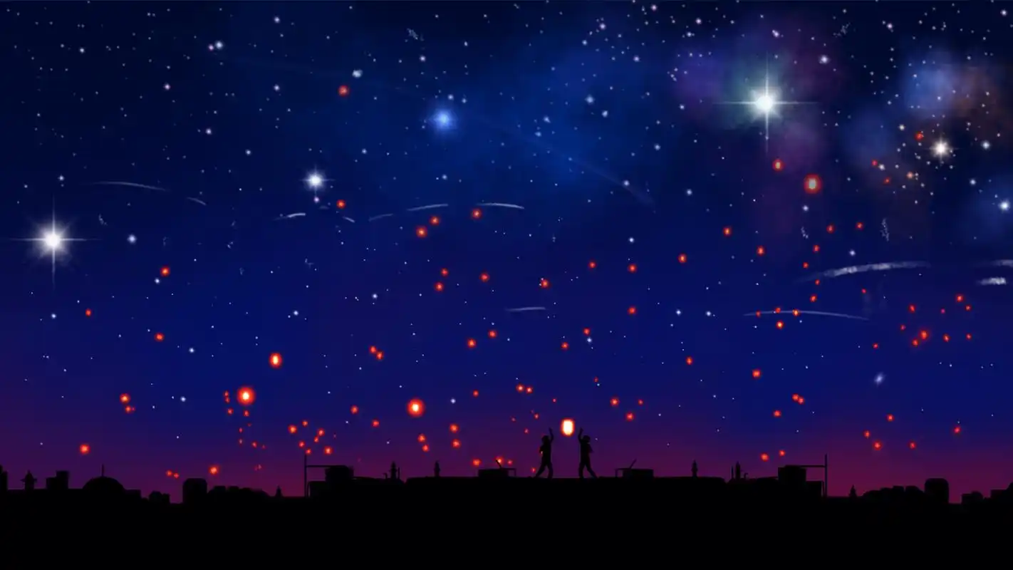 治愈系星空插画