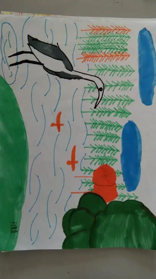 孩子心中的白鹭