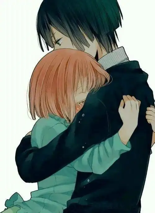 我们两个,在女孩的哭泣声中,紧紧拥抱在一起."我再也不会离开你了"