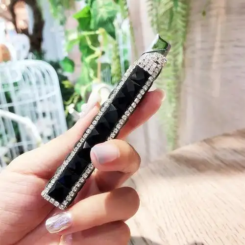 百御镶钻水晶宝石充气打火机女士口红小巧便捷式水钻打火机纤细款玫红