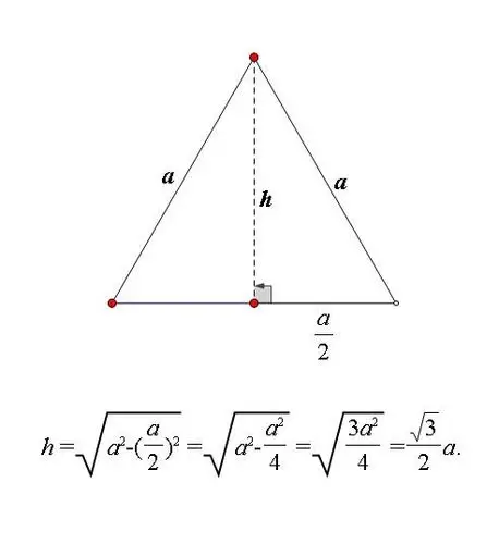 如图,关于等边三角形如何求高,图中的能当做公式记忆吗?怎么推出来的?