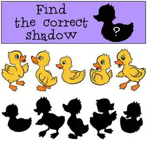 公鸡的影子图标标志找到正确的影子农场动物找到正确的影子(火鸡)儿童