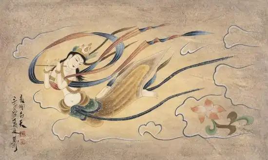 黄有为作品《敦煌飞天》