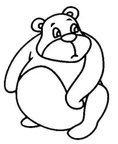 漫画黑熊简笔画